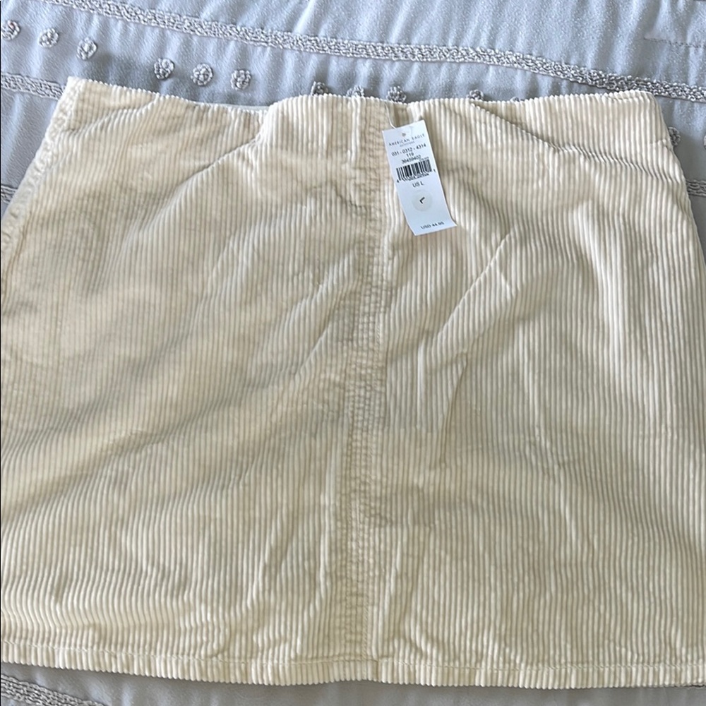 American Eagle Outfitters Tan Ribbed Mini Skirt